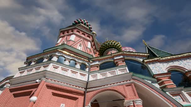 Saint Basil cathedral (Temple a bazsalikom az áldott), Vörös tér Moszkva, Oroszország — Stock videók