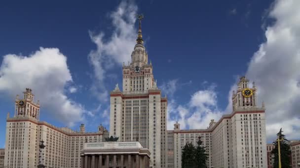 Universidade Estadual de Moscovo, edifício principal, Rússia — Vídeo de Stock