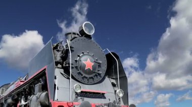 Eski buhar lokomotif, Moskova Müzesi demiryolunun Rusya, Rizhsky tren istasyonu (Rizhsky vokzal, Riga istasyonu) 