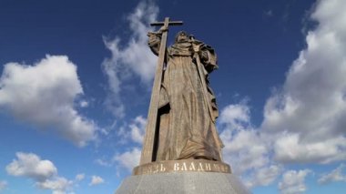 Kutsal Prens Vladimir Borovitskaya Meydanı yakınındaki Kremlin, Rusya Moskova'da büyük anıt. Açılış töreni 4 Kasım 2016 gerçekleşti