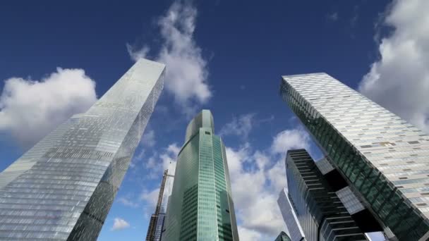 Wolkenkratzer des internationalen Geschäftszentrums (Stadt), Moskau, Russland — Stockvideo