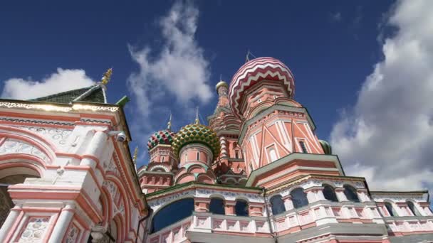 Saint Basil cathedral (tempel av basilika den välsignade), Röda torget, Moskva, Ryssland — Stockvideo