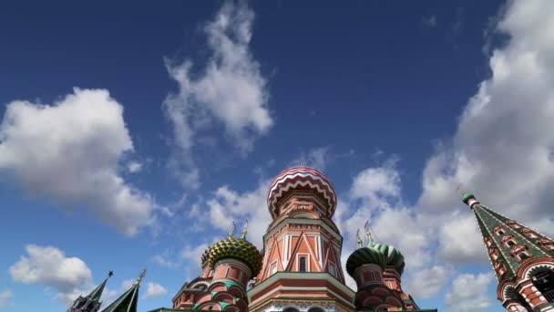 Catedral de San Basilio (Templo de Basilio el Bendito), Plaza Roja, Moscú, Rusia — Vídeo de stock