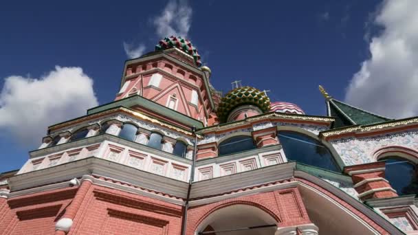 圣瓦西里大教堂 （寺的罗勒福），红场，莫斯科俄罗斯 — 图库视频影像