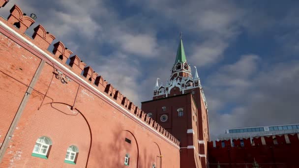 View of the Kremlin, Moscow, Russia- the most popular view of Moscow — стоковое видео