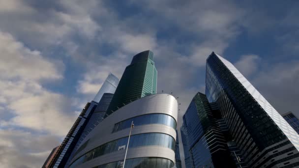 Skyskrapor i International Business Center (stad), Moskva, Ryssland — Stockvideo