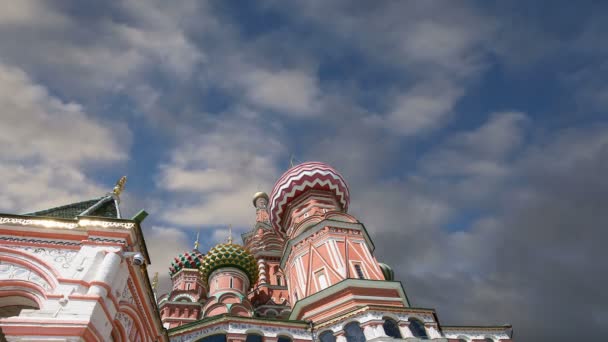 Catedral de San Basilio (Templo de Basilio el Bendito), Plaza Roja, Moscú, Rusia — Vídeo de stock