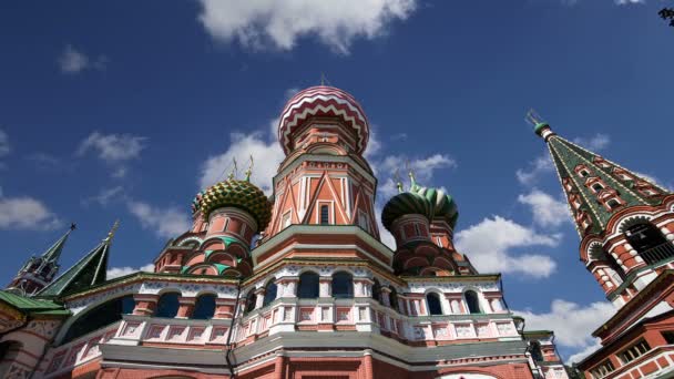 Catedral de San Basilio (Templo de Basilio el Bendito), Plaza Roja, Moscú, Rusia — Vídeo de stock