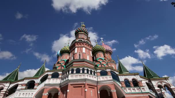 Saint Basil Katedrali (Tapınak, fesleğen mübarek), Kızıl Meydan, Moskova, Rusya Federasyonu — Stok video