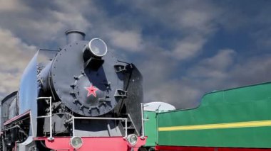  Eski buhar lokomotif, Moskova Müzesi demiryolunun Rusya, Rizhsky tren istasyonu (Rizhsky vokzal, Riga istasyonu) 