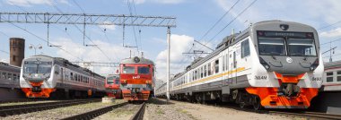 Moskova yolcu platformu (Savelovsky tren istasyonu)--trende biri dokuz ana tren istasyonları, Moskova, Rusya 