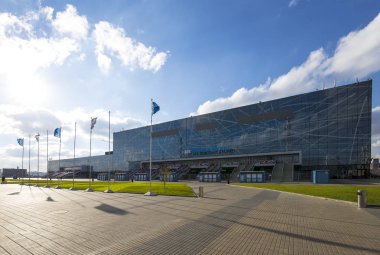VTB buz (Rusça yazılı), eski efsaneler Arena - Moskova, Rusya içinde yer alan bir çok spor kapalı mekan arena olarak bilinen Sarayı 