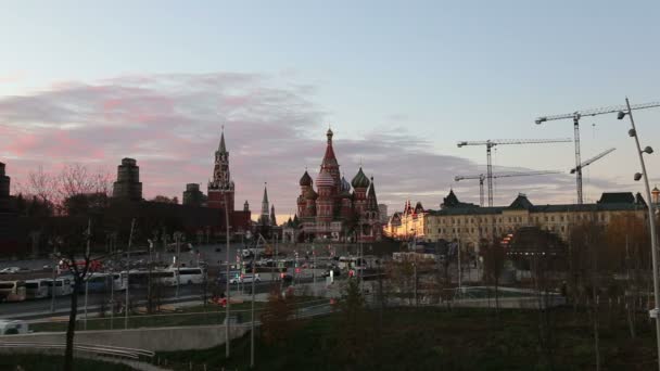 圣瓦西里大教堂 （寺的罗勒福），红场，莫斯科俄罗斯 — 图库视频影像