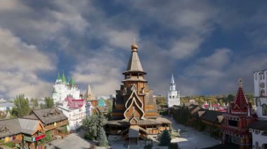  Izmailovsky Kremlin (Izmailovo Kremlin), Moskova, Rusya - müzeler, restoranlar, fuarlar ve piyasalar ve diğer birçok konumlar da dahil olmak üzere en renkli ve ilginç şehir yerlerinden biridir 