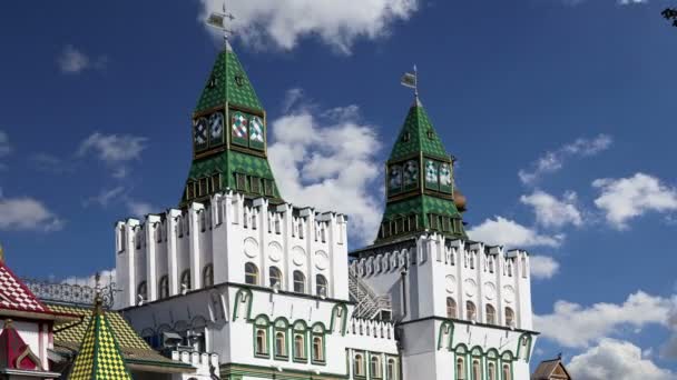 Izmailovsky Kremlin Kremlin Izmailovo Moscú Rusia Uno Los Monumentos Más — Vídeo de stock