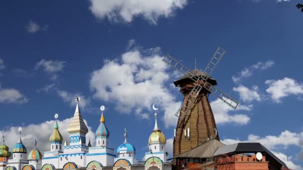 Izmailovsky Kremlin Izmailovo Kremlin Moskova Rusya Müzeler Restoranlar Fuarlar Piyasalar — Stok video