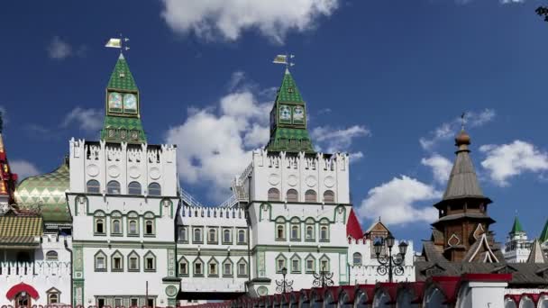 Izmailovsky Kremlin Kremlin Izmailovo Moscou Rússia Dos Marcos Mais Coloridos — Vídeo de Stock