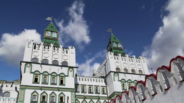 Kreml Izmajłowski Kreml Izmailovo Moskwa Rosja Jest Jednym Najbardziej Kolorowych — Wideo stockowe