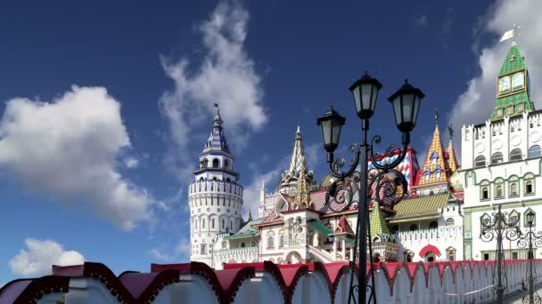 Izmailovsky Kremlin Kremlin Izmailovo Moscú Rusia Uno Los Monumentos Más — Vídeo de stock