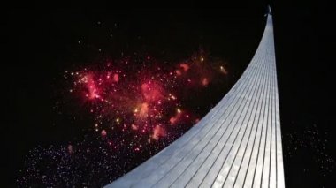 Fatihler alan anıt Park açık havada Cosmonautics Müzesi ve havai fişek, Vdnk sergi yakınındaki Merkezi, Moskova, Rusya   