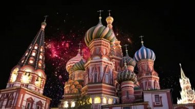 Şefaat, en kutsal Theotokos hendek (tapınak fesleğen mübarek) Tarih ve havai fişek, Kızıl Meydan, Moskova, Rusya katedral 