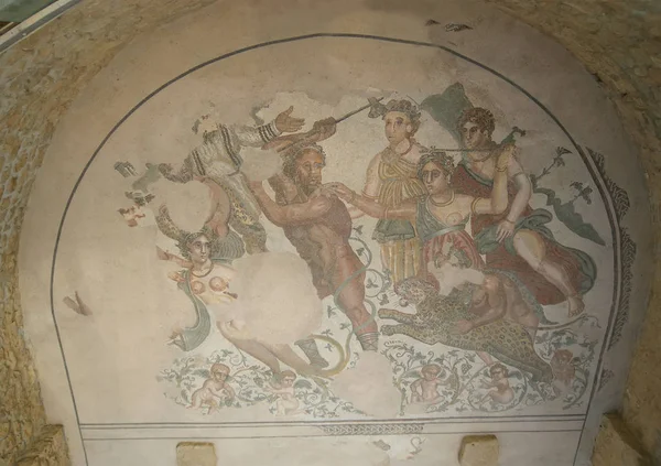 Mosaic fragment Roman Villa Romana del Casale, Sicily. — Stock Photo, Image