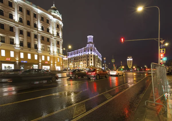 Moskou Rusland Januari 2018 Kerstmis Nieuwjaar Vakantie Verlichting Centrum Van — Stockfoto