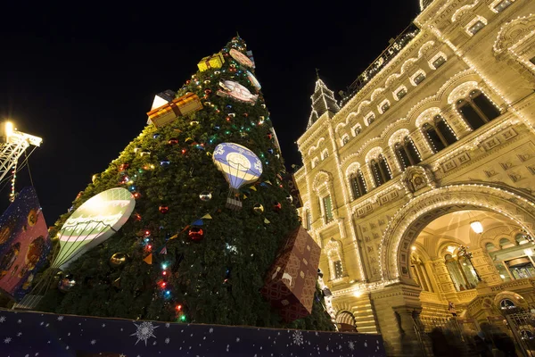 Moskva Rusko Ledna 2018 Dekorace Vánoční Novoroční Svátky Hlavní Světový — Stock fotografie