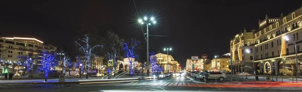 Dekorace Vánoční Novoroční Svátky Blízkosti Bolshoi Theatre Velké Velké Nebo — Stock fotografie