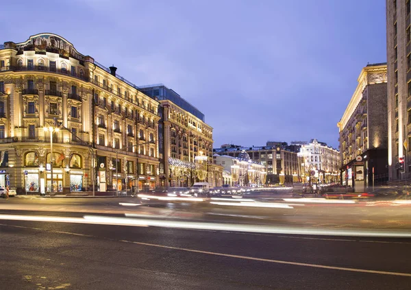 Moskva Rusko Ledna 2018 Christmas Nový Rok Svátků Iluminaci Provoz — Stock fotografie