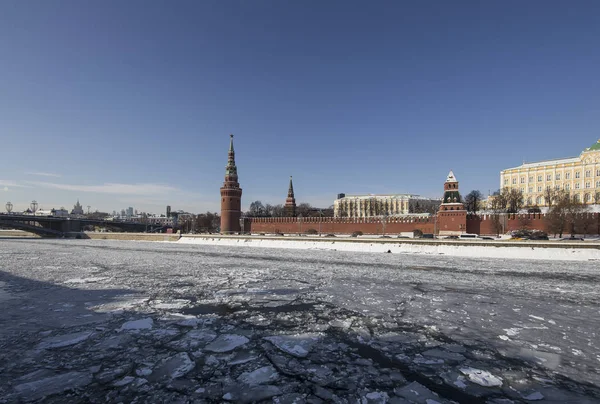 Vista Del Río Moskva Kremlin Moscú Rusia Vista Más Popular — Foto de Stock