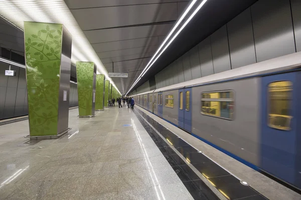 Moskova, Rusya - 03 Mart 2018: Metro İstasyonu Ramenki..., thekalininsko-Solntsevskaya hatta Moskova Metrosu, Rusya bir kanalıdır. 16 Şubat 2017 açıldı. 