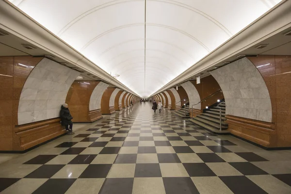 Moscú Rusia Marzo 2018 Estación Metro Park Pobedy Metro Moscú — Foto de Stock