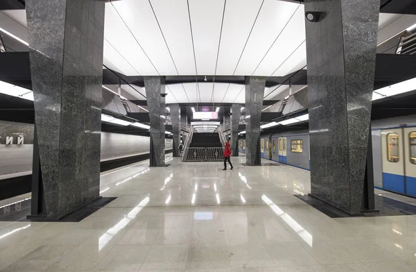 Moscow Russia March 2018 Metro Station Petrovsky Park Station Kalininsko — Stock Photo, Image