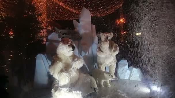 Moskwa Rosja Stycznia 2018 Oświetlenie Święta Boże Narodzenie Nowy Rok — Wideo stockowe