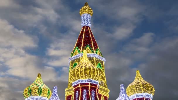 Natal Feriados Ano Novo Decoração Área Estação Ferroviária Kiyevskaya Kiyevsky — Vídeo de Stock