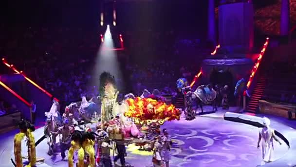 Moskou Rusland Juli 2019 Presentatie Show Moscow State Circus Big — Stockvideo