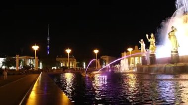 Fountain Friendship of Nations (1951-54), mimarlar K. Topuridze ve G. Konstantinovsky 'nin kaynak projesi) -- Vdnkh (All-Russia Exhibition Centre), Moskova, Rusya  