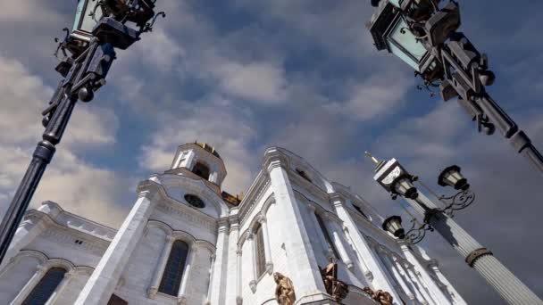 Άποψη Του Χριστού Στον Καθεδρικό Ναό Του Σωτήρα Ημέρα Στο — Αρχείο Βίντεο