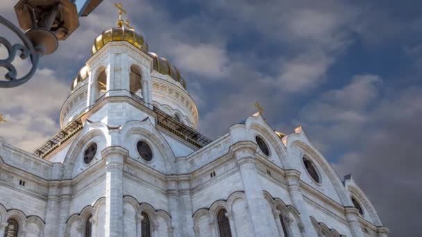 Veduta Della Cattedrale Cristo Salvatore Giorno Sullo Sfondo Nuvole Movimento — Video Stock