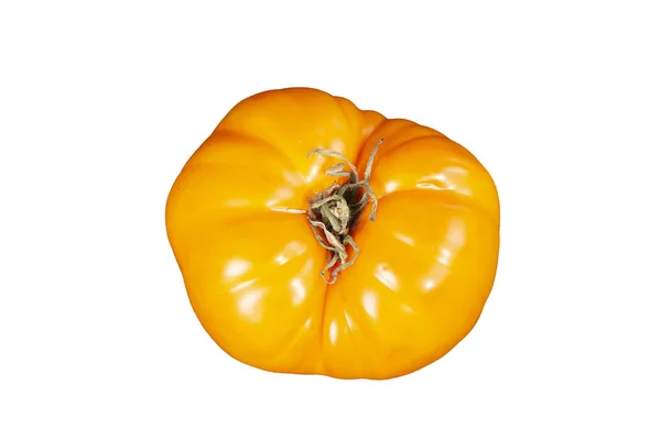 Stilleven Met Verse Gele Tomaten Witte Achtergrond — Stockfoto
