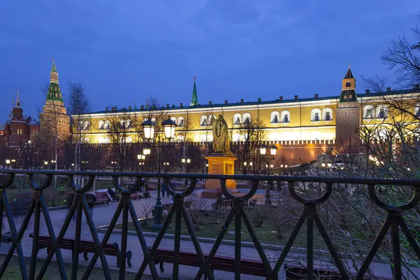 Kremlin Noite Moscou Rússia Visão Mais Popular Moscou — Fotografia de Stock