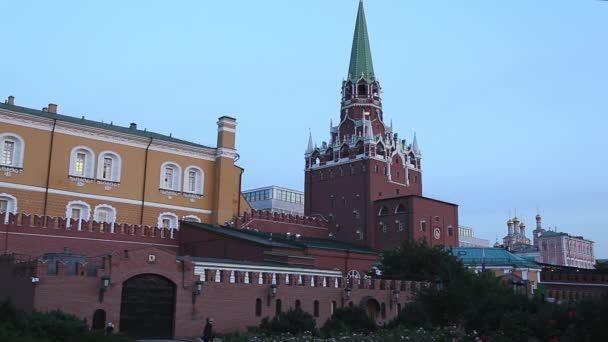 Moscow Rússia Setembro 2019 Alexander Garden Perto Kremlin Moscou Rússia — Vídeo de Stock