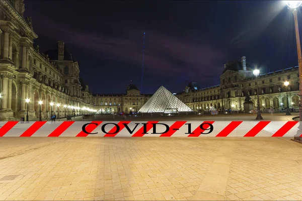 Paris France April 2020 Coronavirus Парижі Франція Знак Covid Концепція — стокове фото