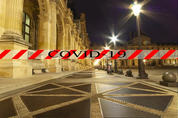 Paris Frankrike April 2020 Coronavirus Paris Frankrike Skylt Covid Begreppet — Stockfoto