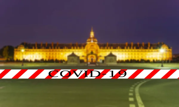 Koronavirus Paříži Francii Znamení Covid Koncepce Pandemie Covid Cestování Evropě — Stock fotografie