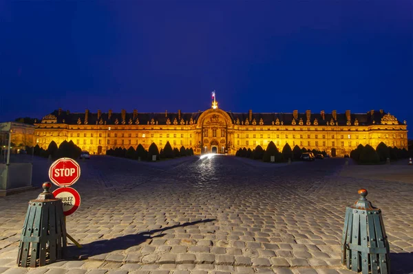 Les Invalides Nationalresidenz Der Invaliden Der Nacht Paris Frankreich — Stockfoto