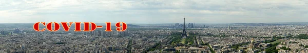 Paris Fransa Coronavirus Covid Işareti Covid Salgını Avrupa Seyahat Kavramı — Stok fotoğraf