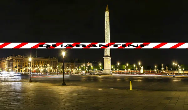 Коронавирус Париже Франция Карантинный Знак Концепция Пандемии Covid Путешествий Европе — стоковое фото