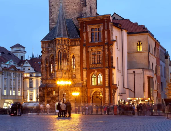 Old Town City Hall Prague Night View View Old Town — Stock Photo, Image